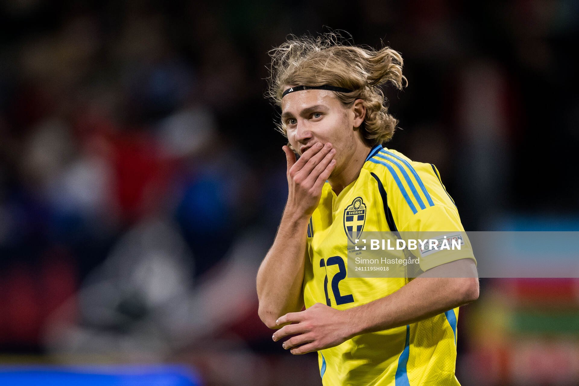 Sebastian Nanasi of Sweden in pain