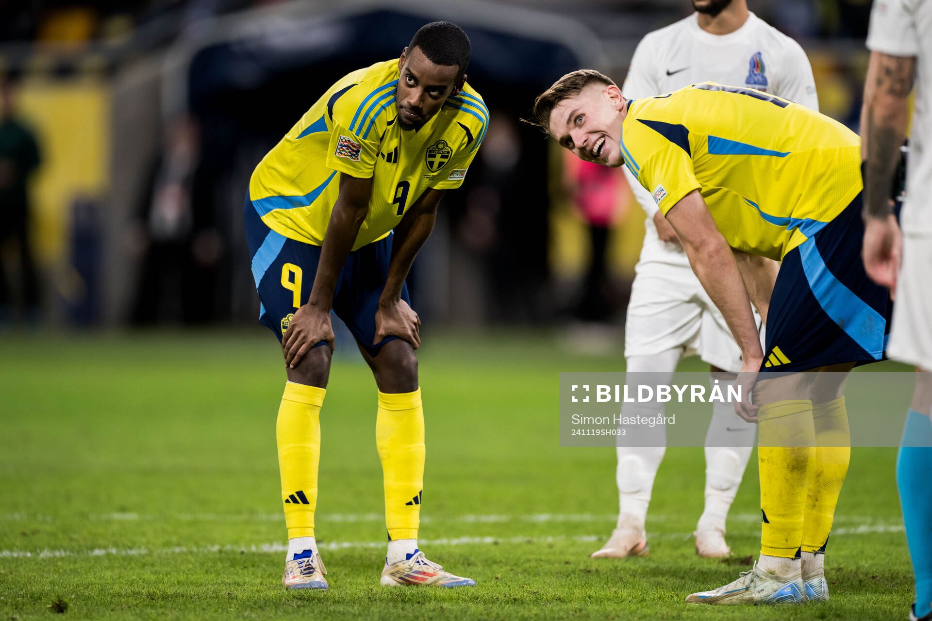 Alexander Isak and Viktor Gyökeres of Sweden