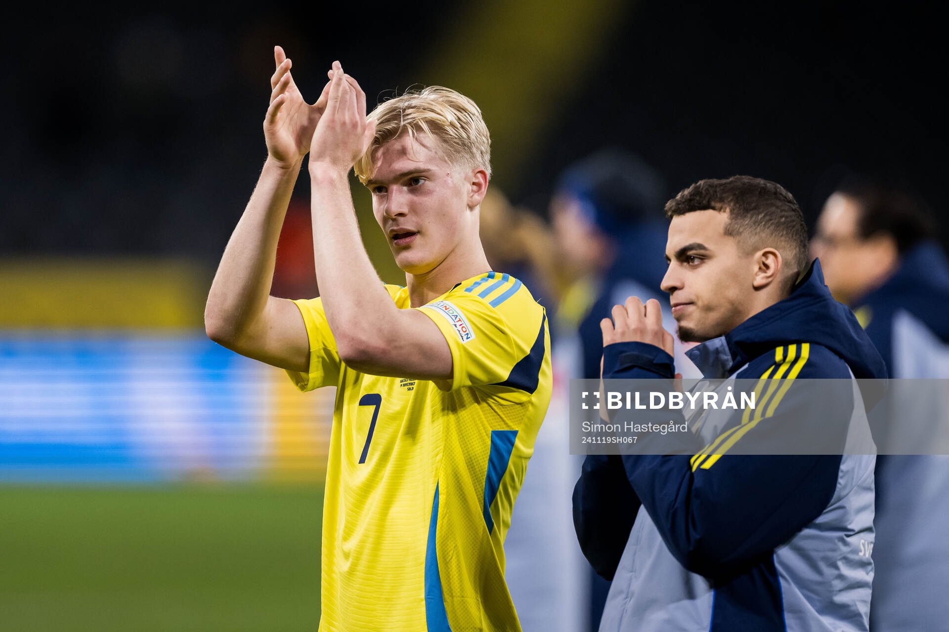 Lucas Bergvall and Yasin Ayari of Sweden