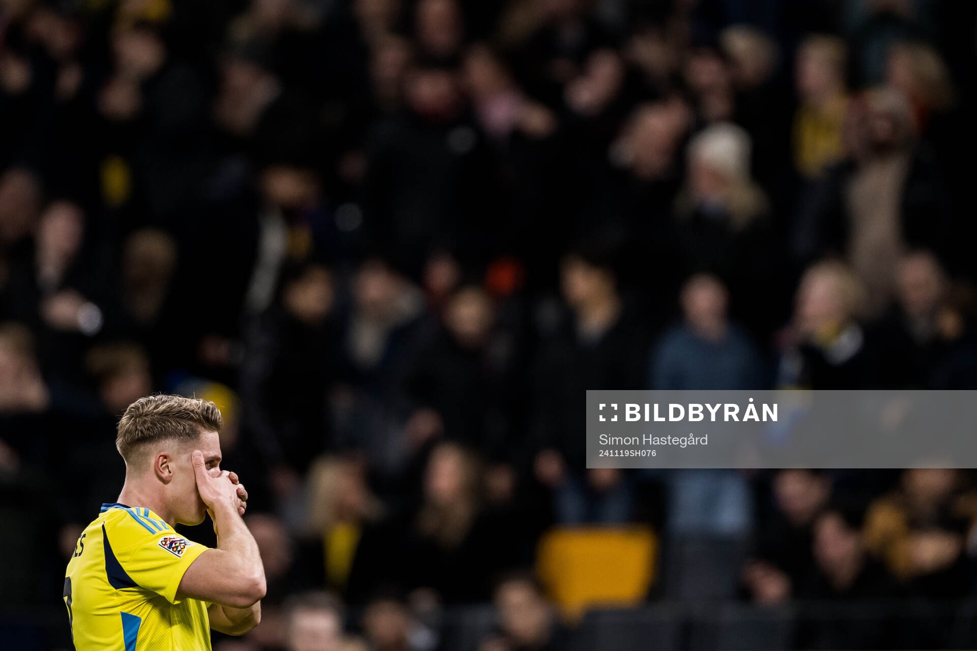 Viktor Gyökeres of Sweden celebrates