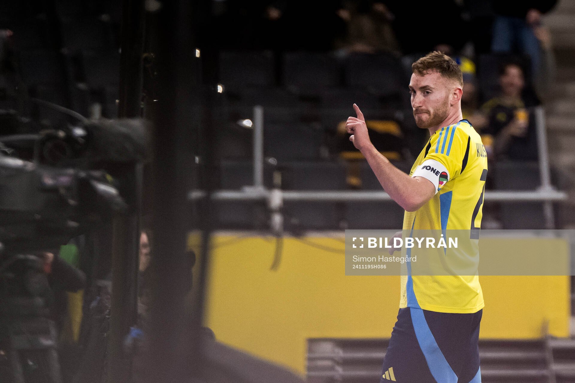 Dejan Kulusevski of Sweden celebrates the 1-0 goal