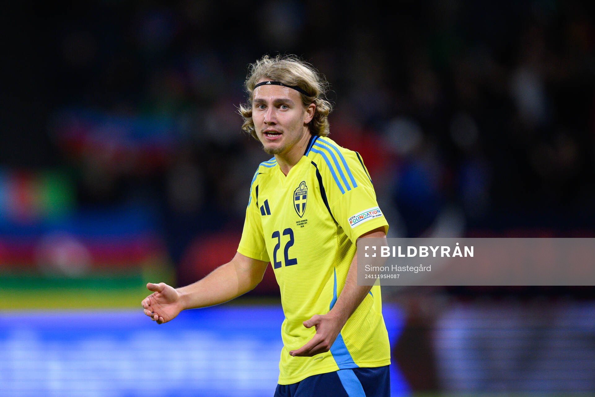 Sebastian Nanasi of Sweden reacts