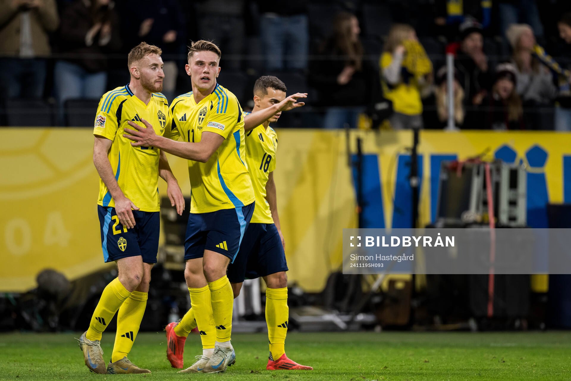 Dejan Kulusevski, Viktor Gyökeres and Yasin Ayari of