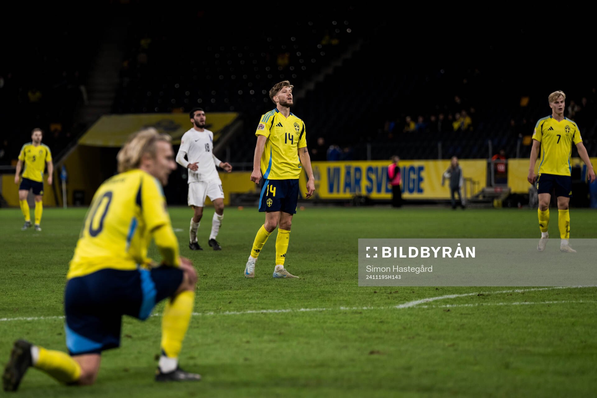 Anton Salétros of Sweden looks dejected