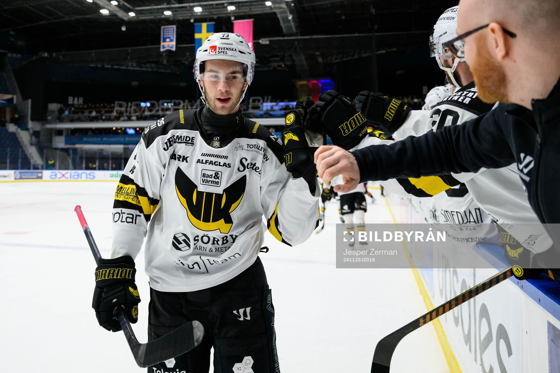 Västerås Anton Gradin jublar