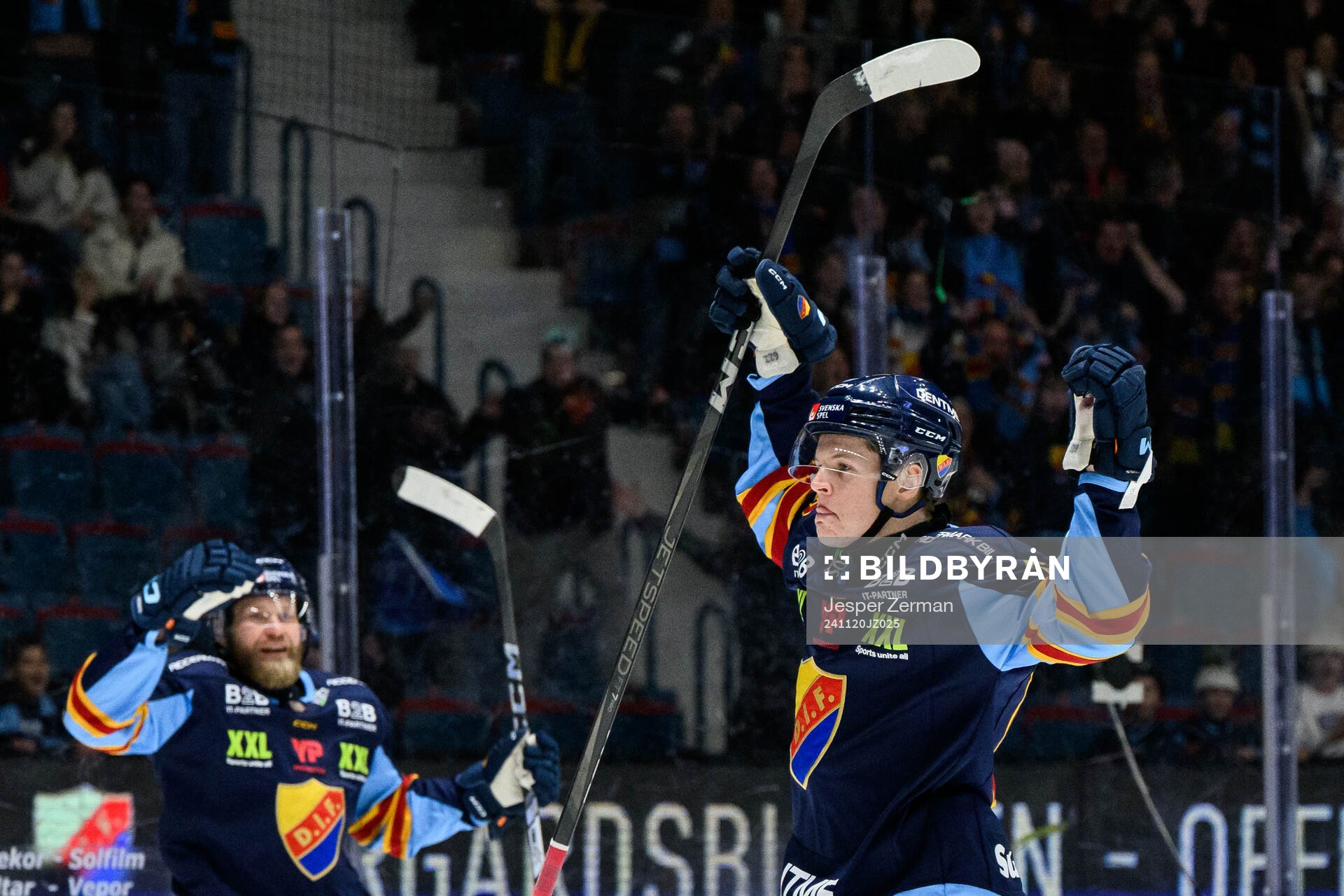 Djurgårdens Hampus Larsson jublar