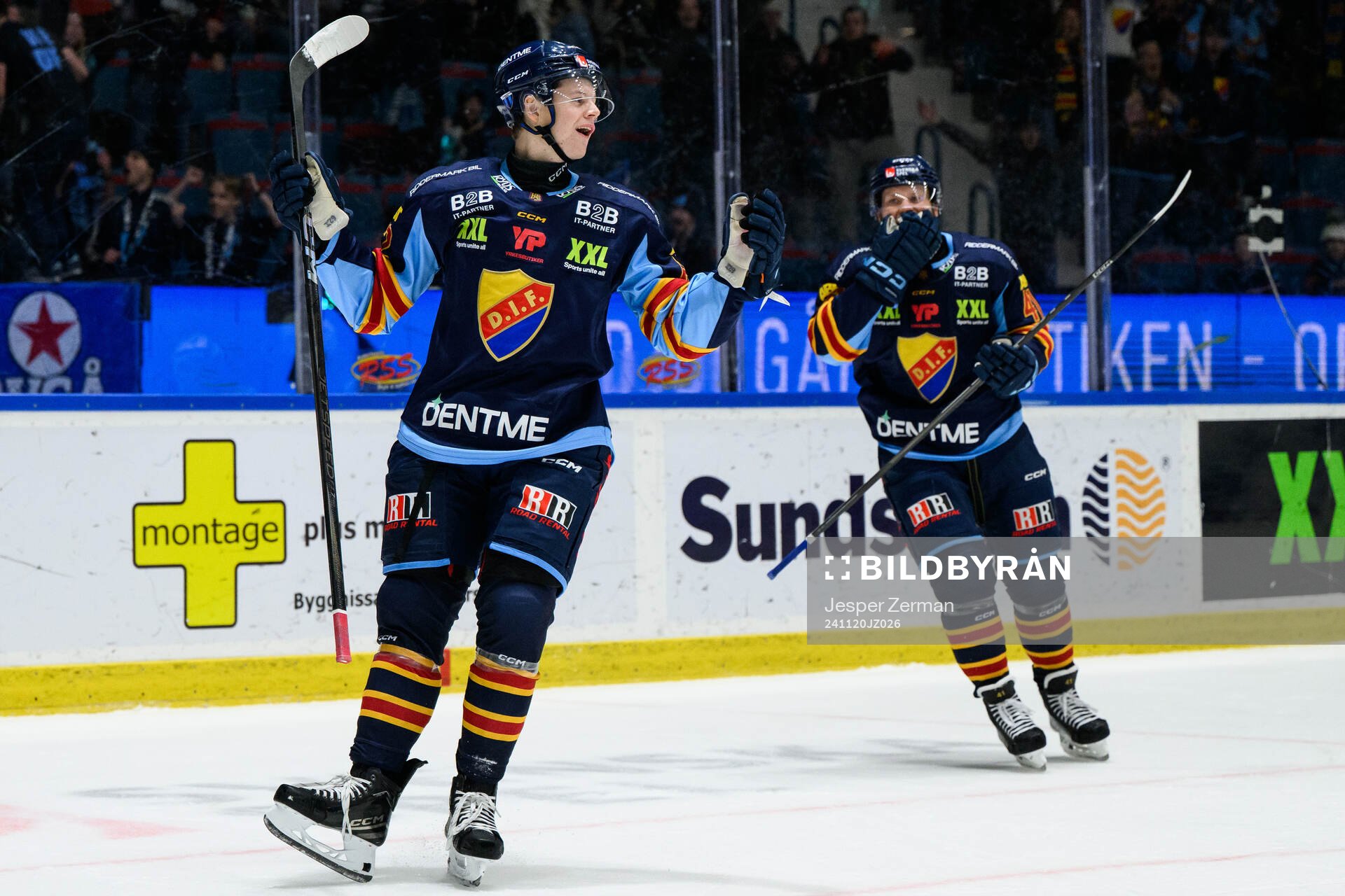 Djurgårdens Hampus Larsson jublar