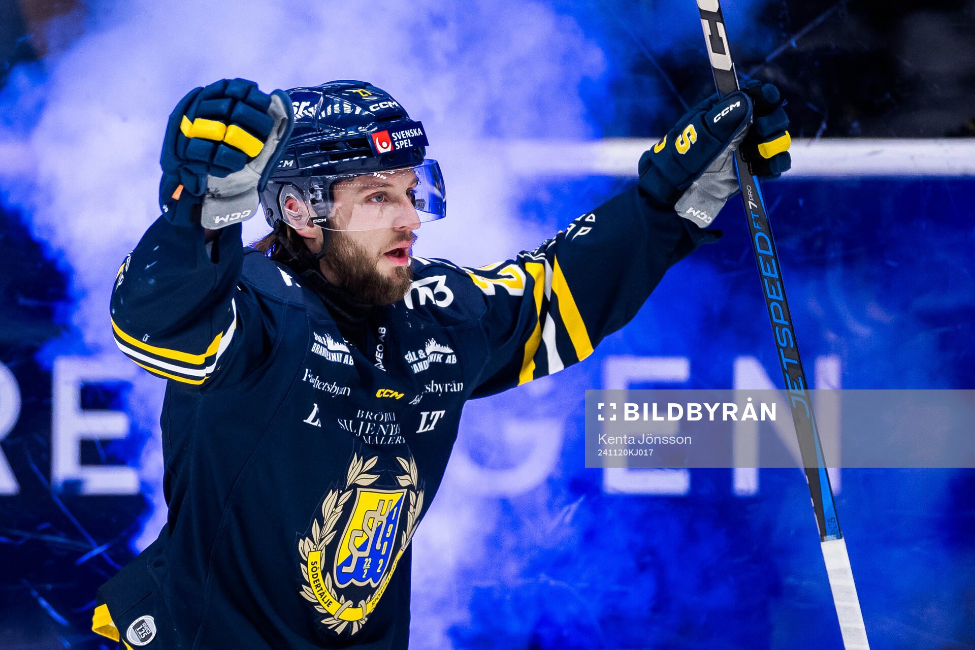 Södertäljes Daniel Norbe jublar