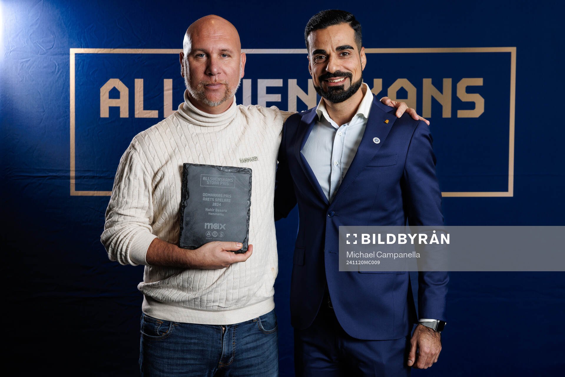 Hammarbys sportchef Mikael Hjelmberg och Mohammed Al-Hakim