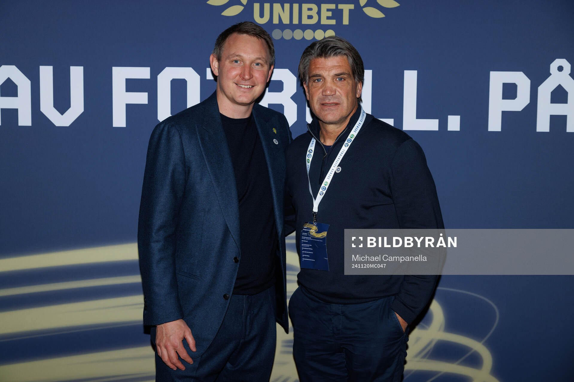 Kim Källström och Bosse Andersson på röda mattan