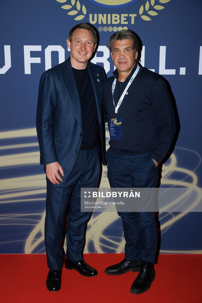 Kim Källström och Bosse Andersson på röda mattan