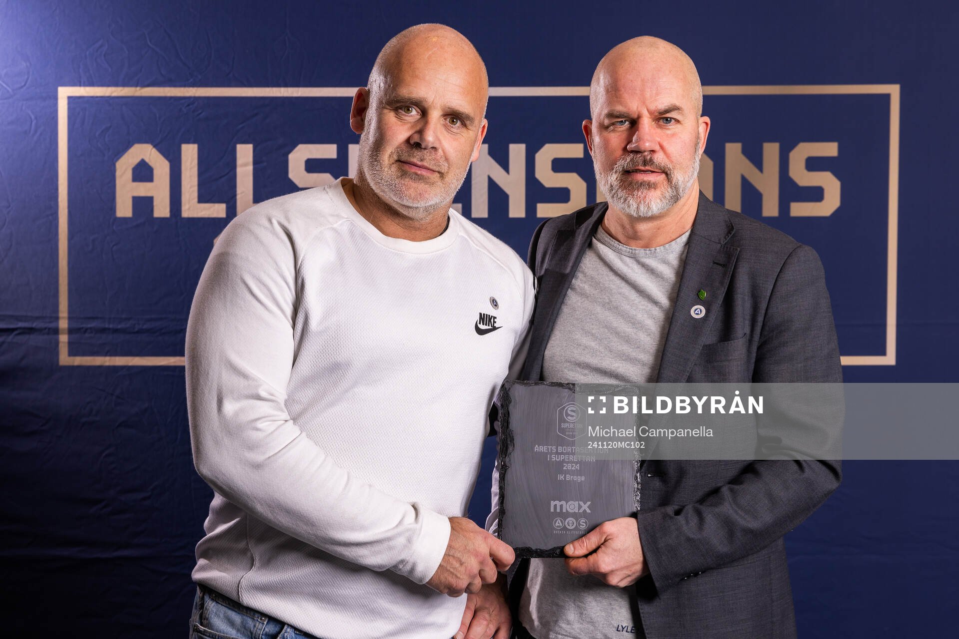Brages säkerhetsansvarige Fredrik Bellskog och klubbchef