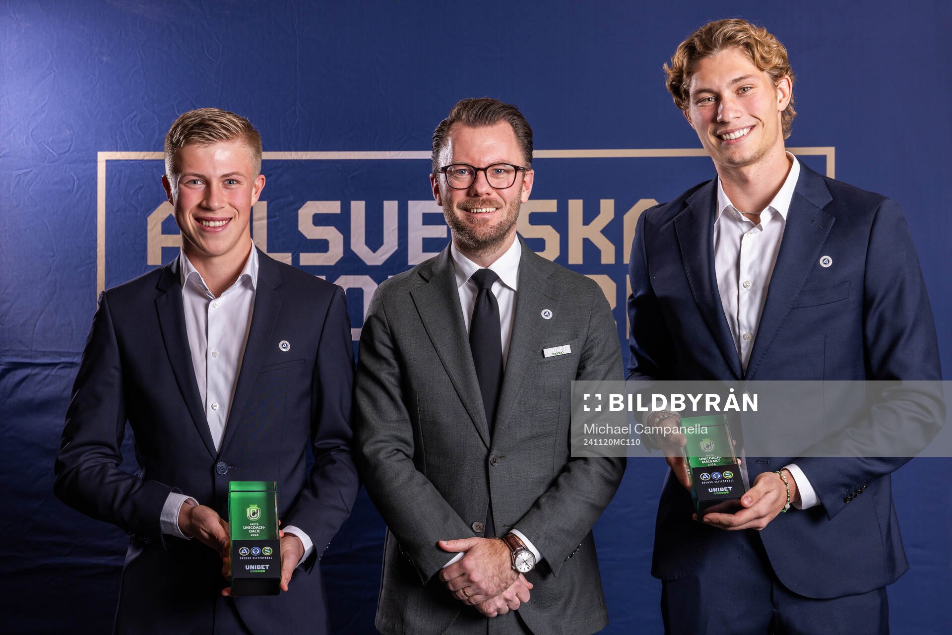 Häckens Noah Ek, Unibets Anders Falk och Malmös William