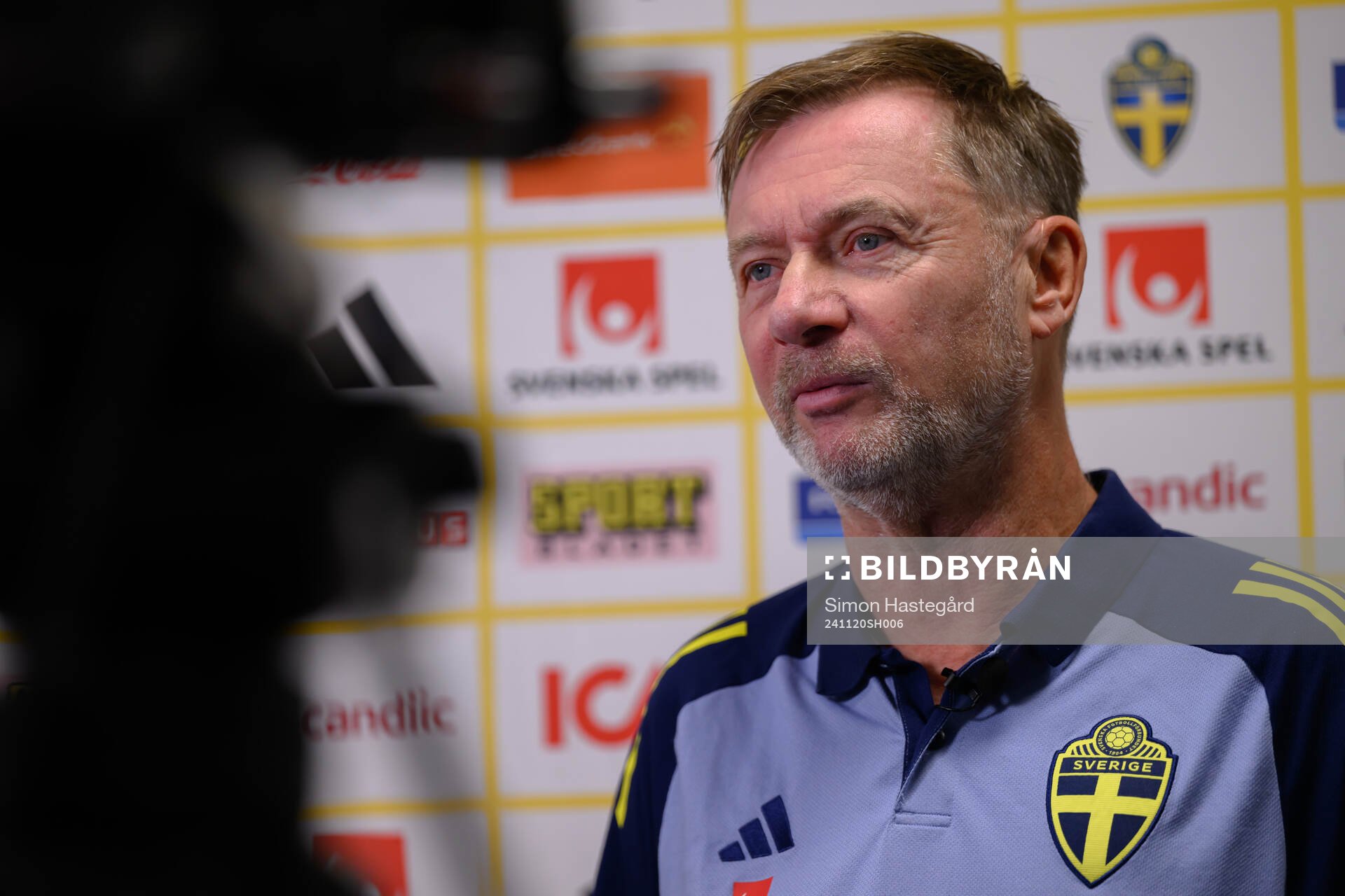 Head coach Peter Gerhardsson of the Swedish women's