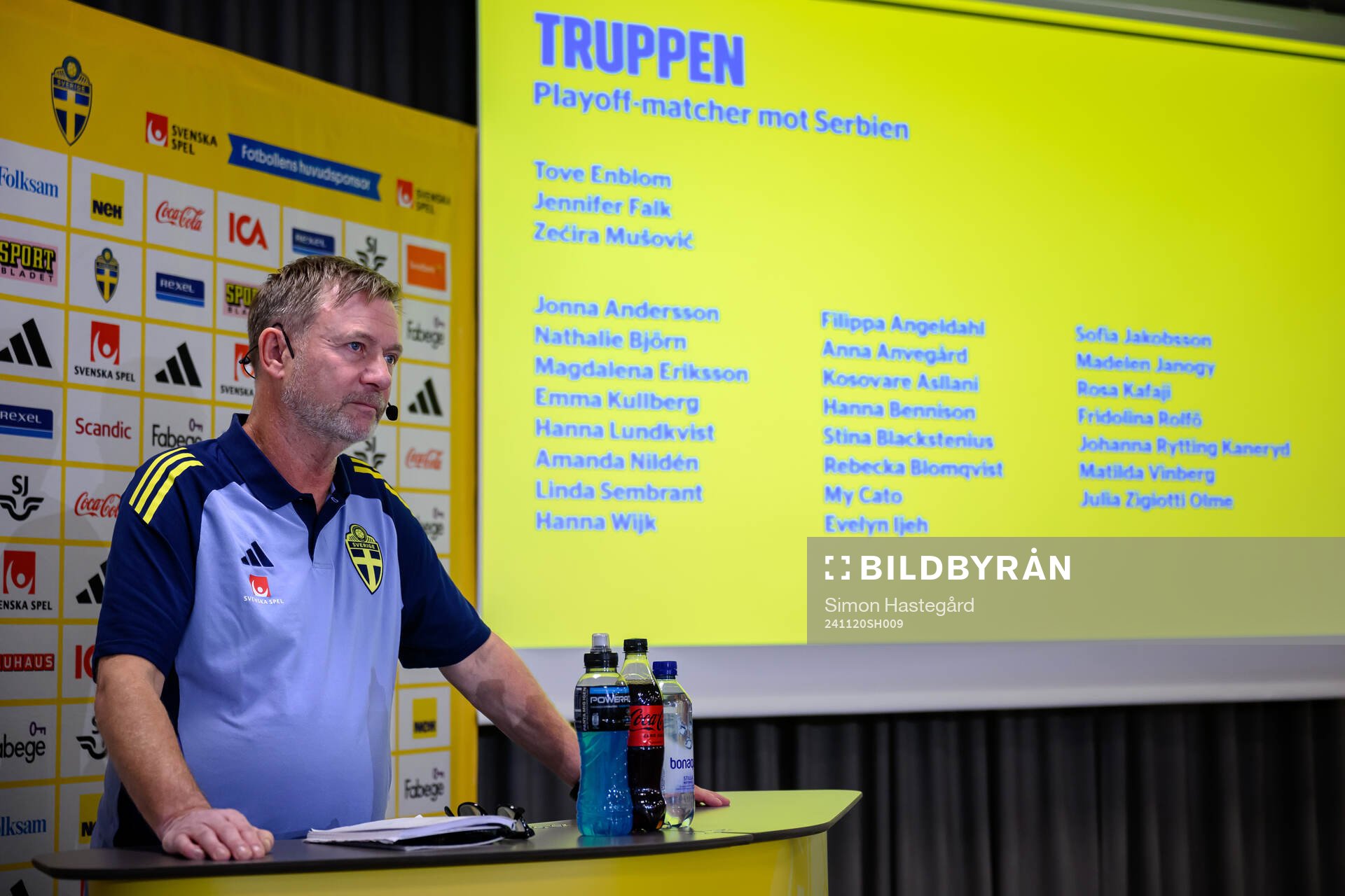 Head coach Peter Gerhardsson of the Swedish women's