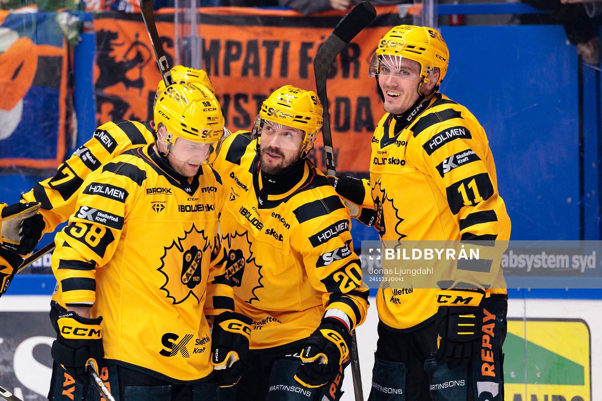 Skellefteås Oskar Nilsson, Marcus Eriksson och Max