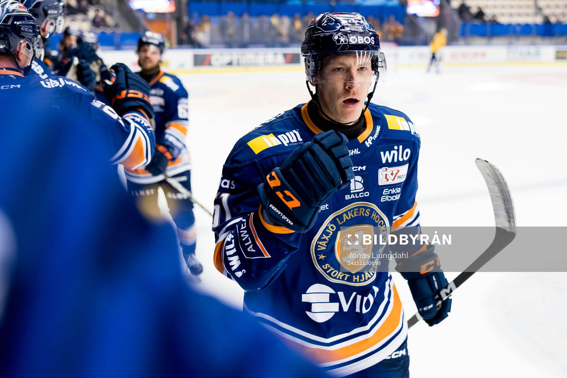 Växjös Emil Sylvegård jublar