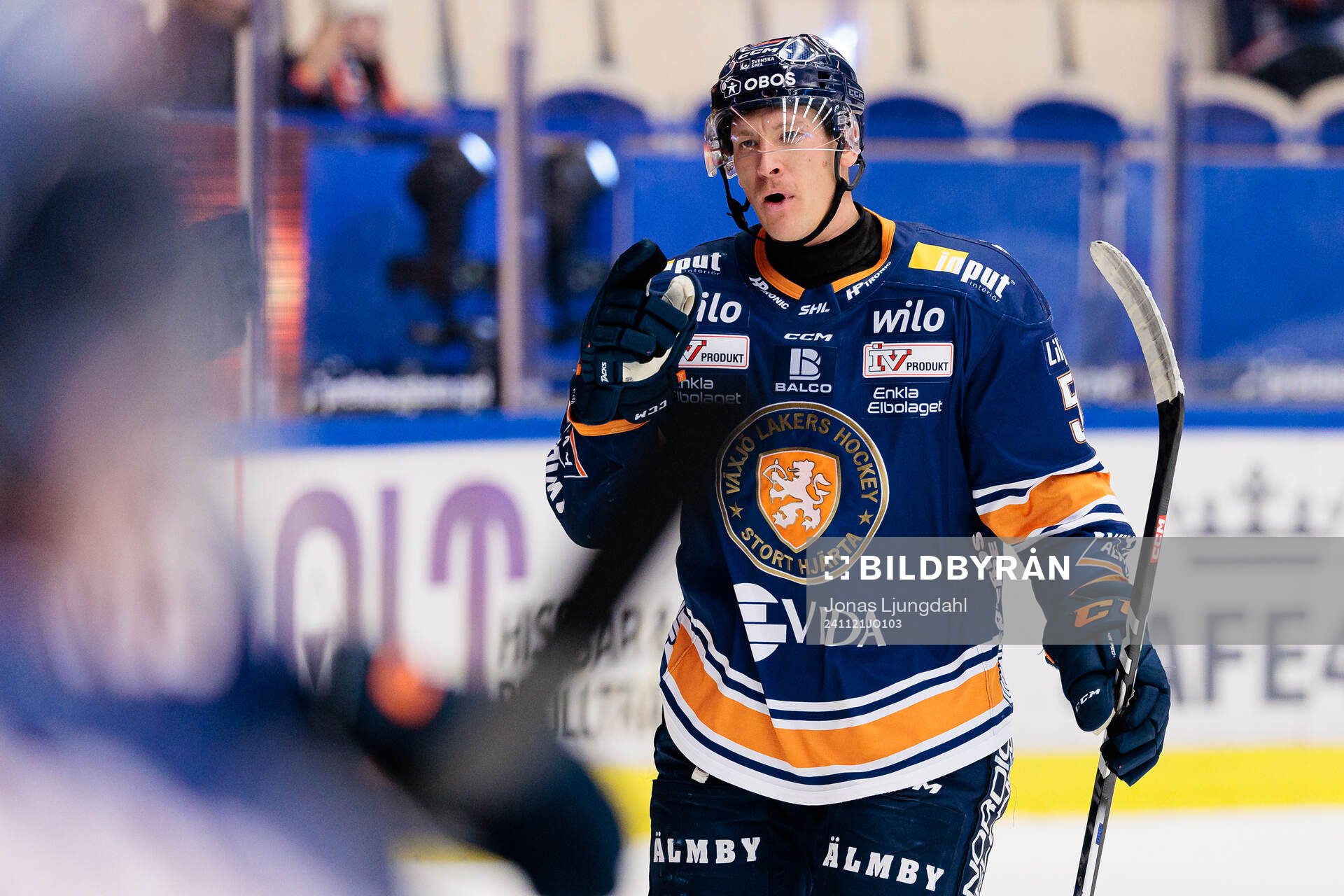 Växjös Emil Sylvegård jublar