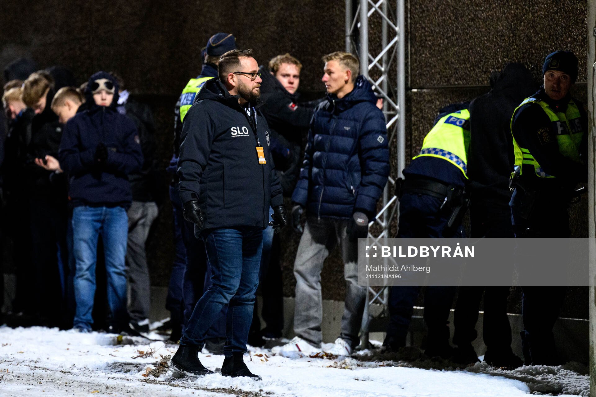 Landskronas SLO Håkan Dahlström samtidigt som polisen