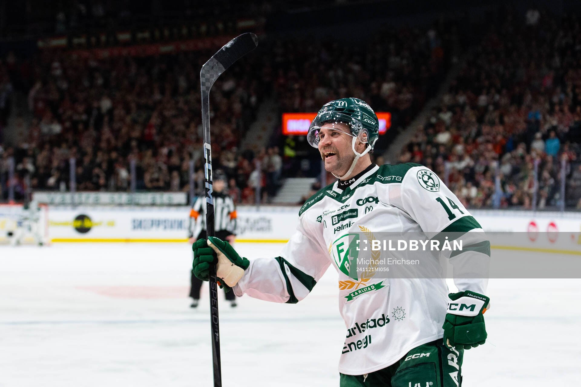 Färjestads Henrik Björklund jublar