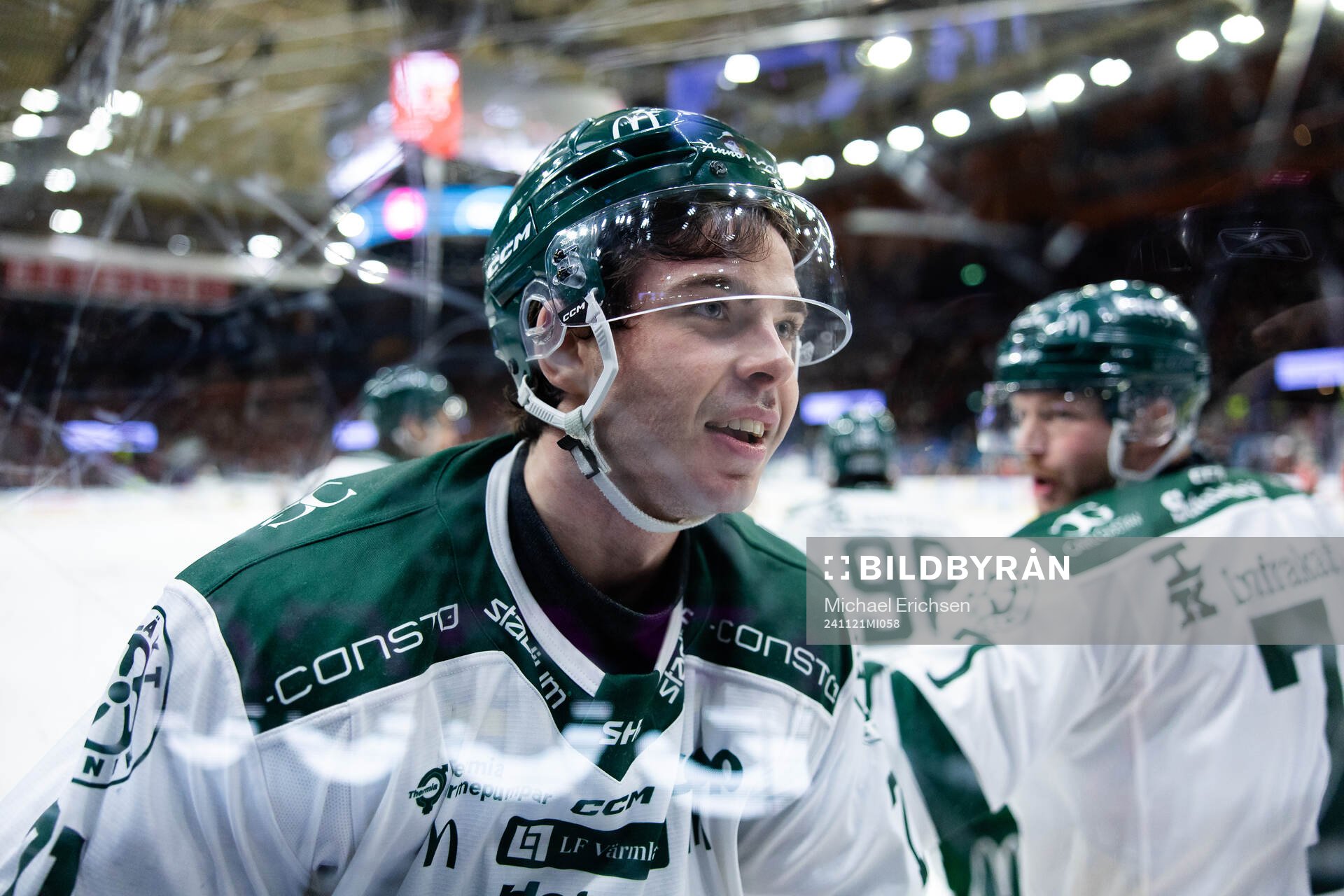 Färjestads Viktor Lodin jublar