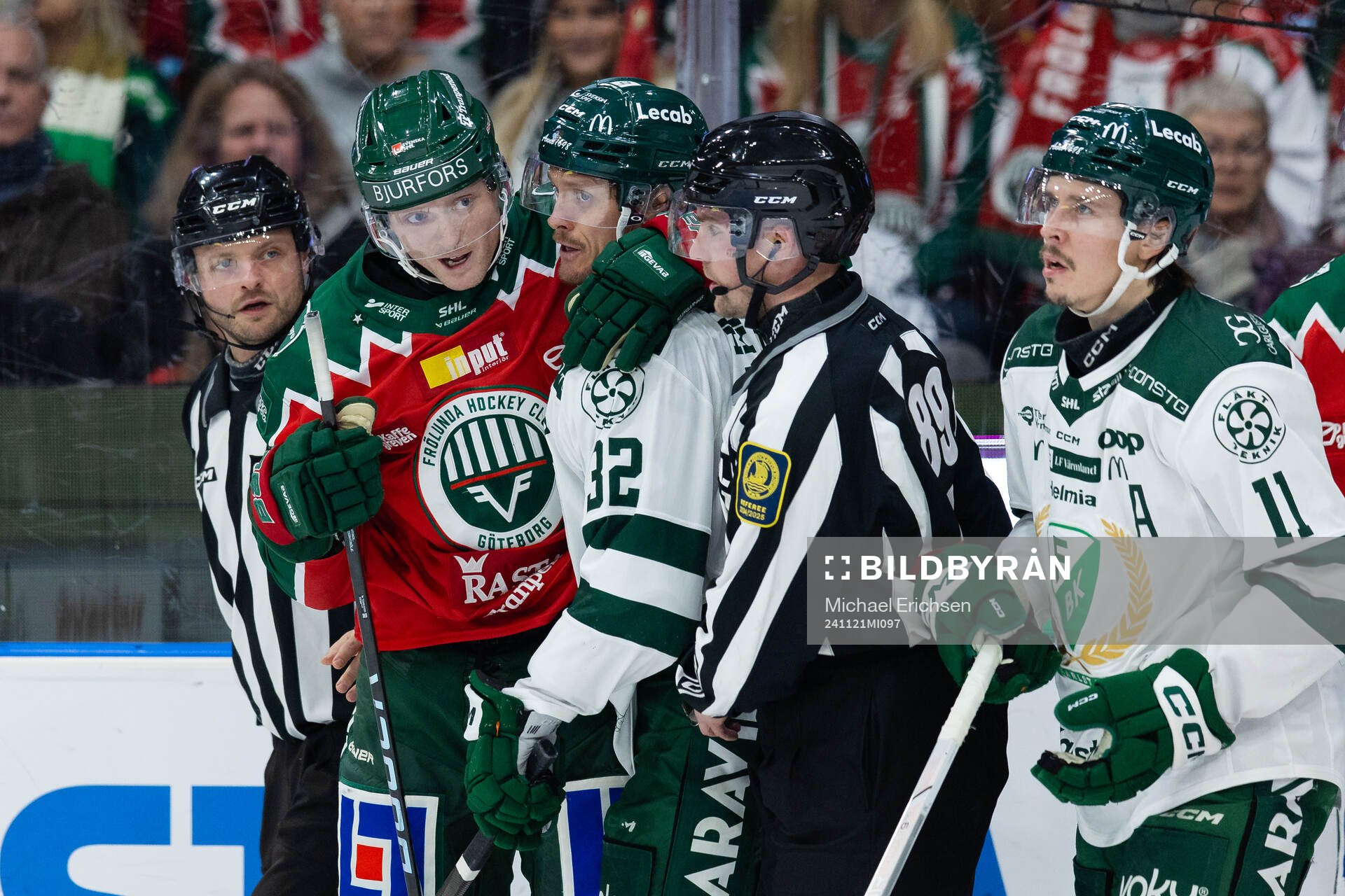 Frölundas Carl Klingberg och Färjestads Magnus Nygren