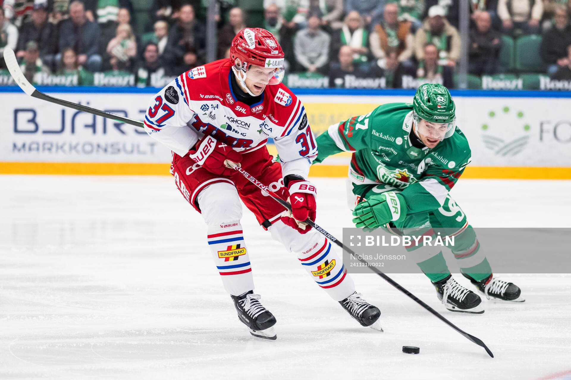 Timrås Kristian Näkyvä och Rögles Leon Bristedt
