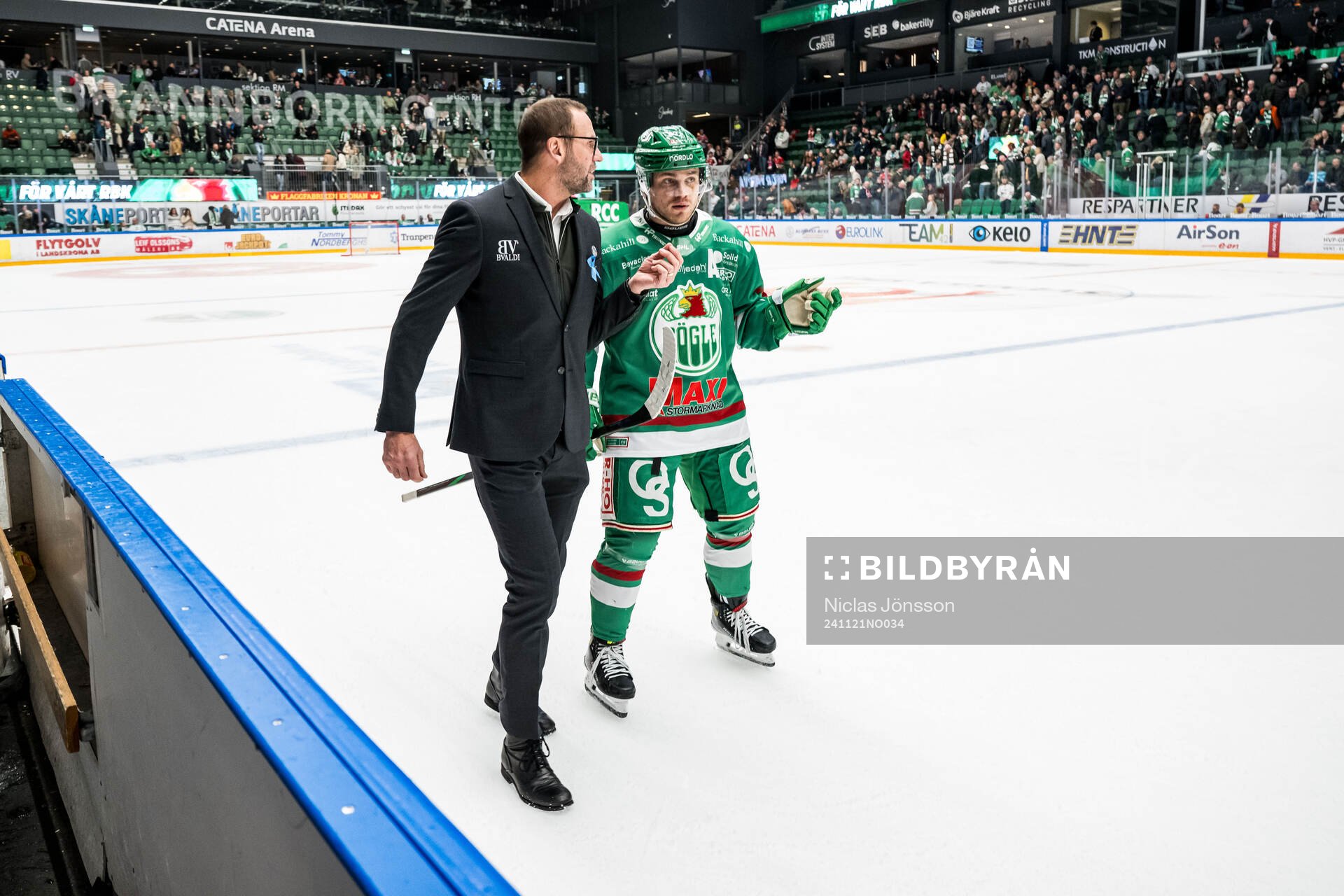 Rögles tränare Roger Hansson och Leon Bristedt