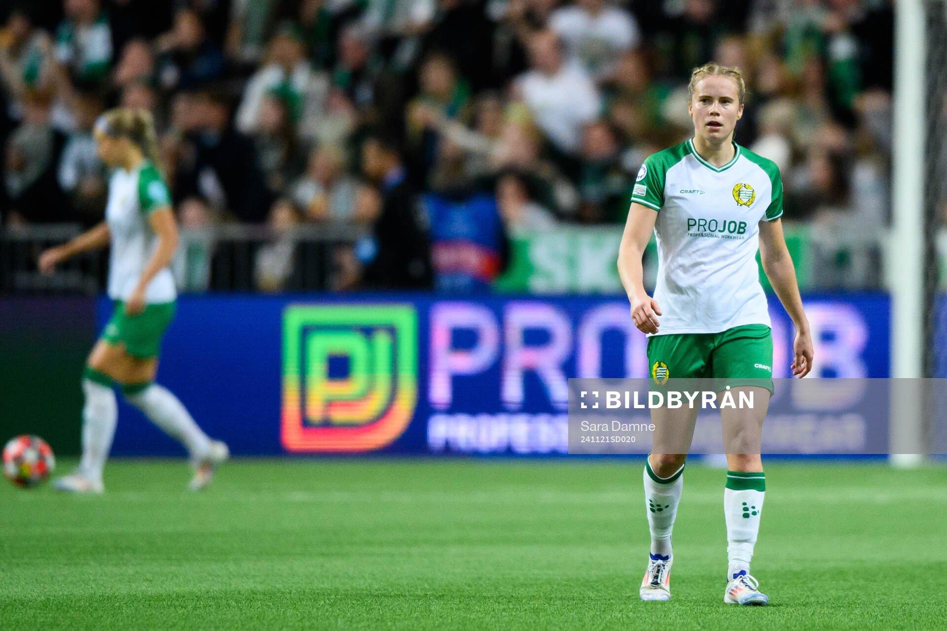Julie Blakstad of Hammarby looks dejected