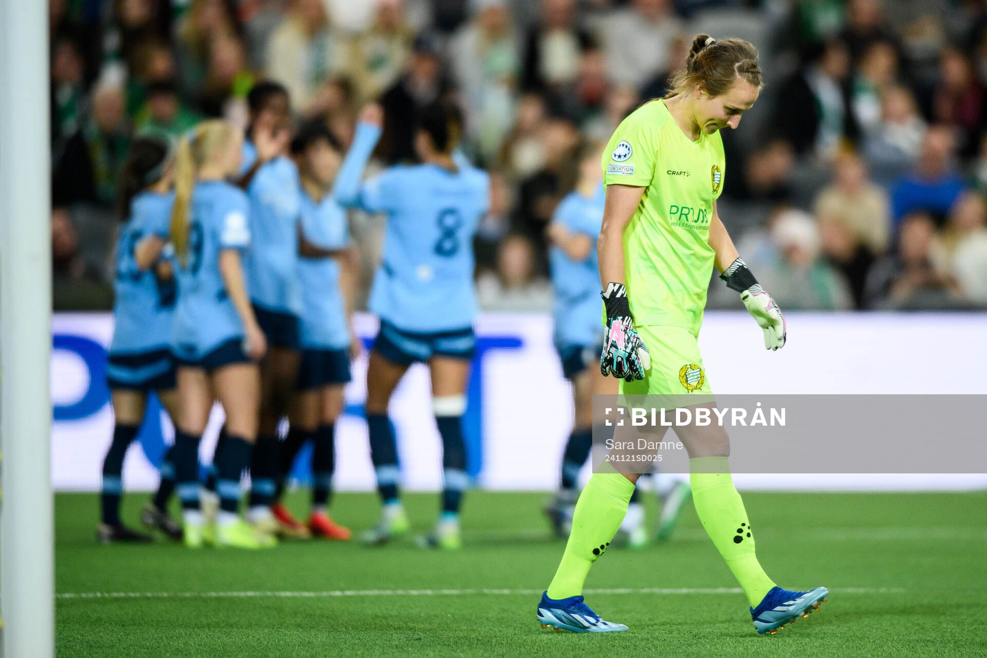 Anna Tamminen of Hammarby looks dejected