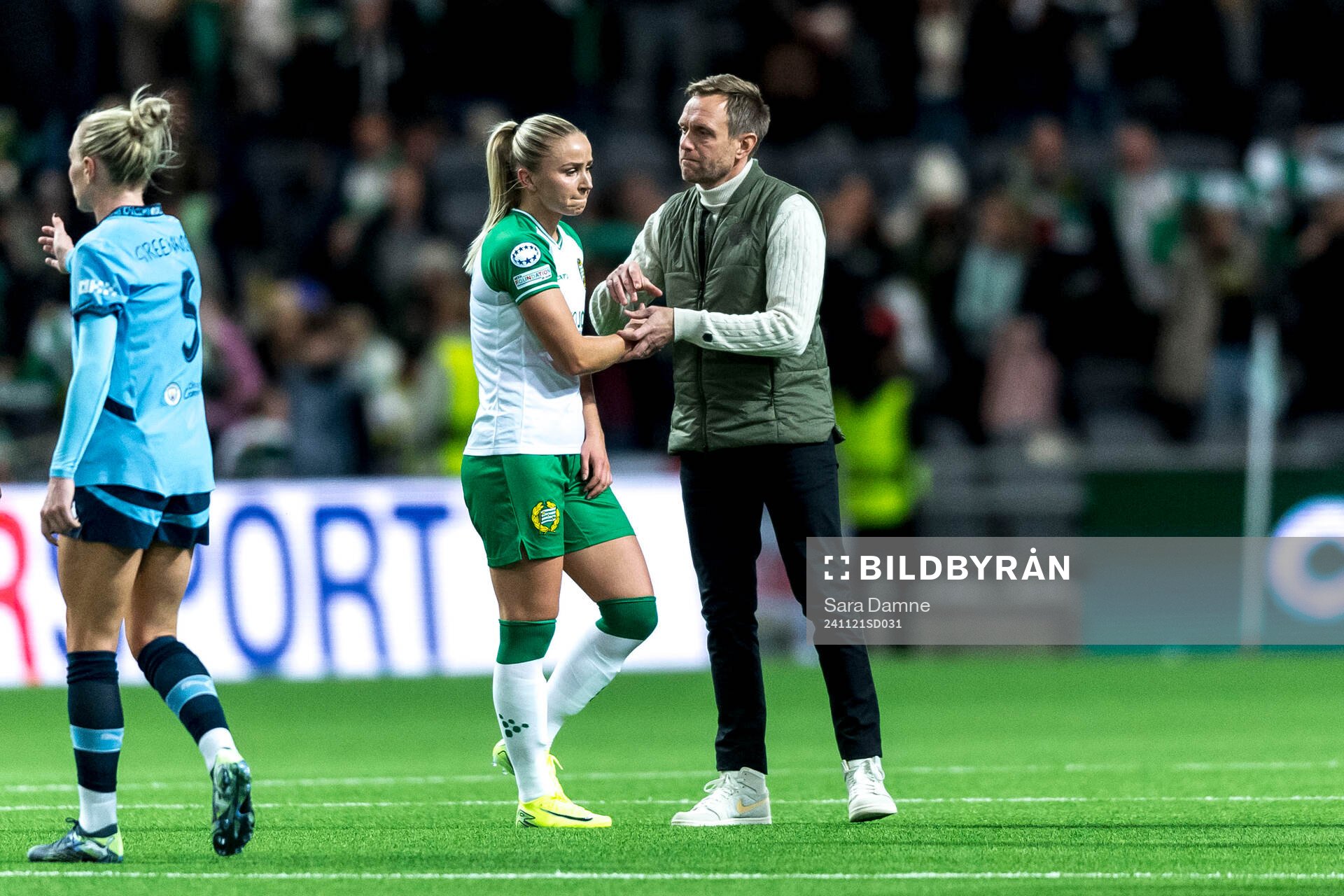 Anna Jøsendal and Head coach Martin Sjögren of Hammarby