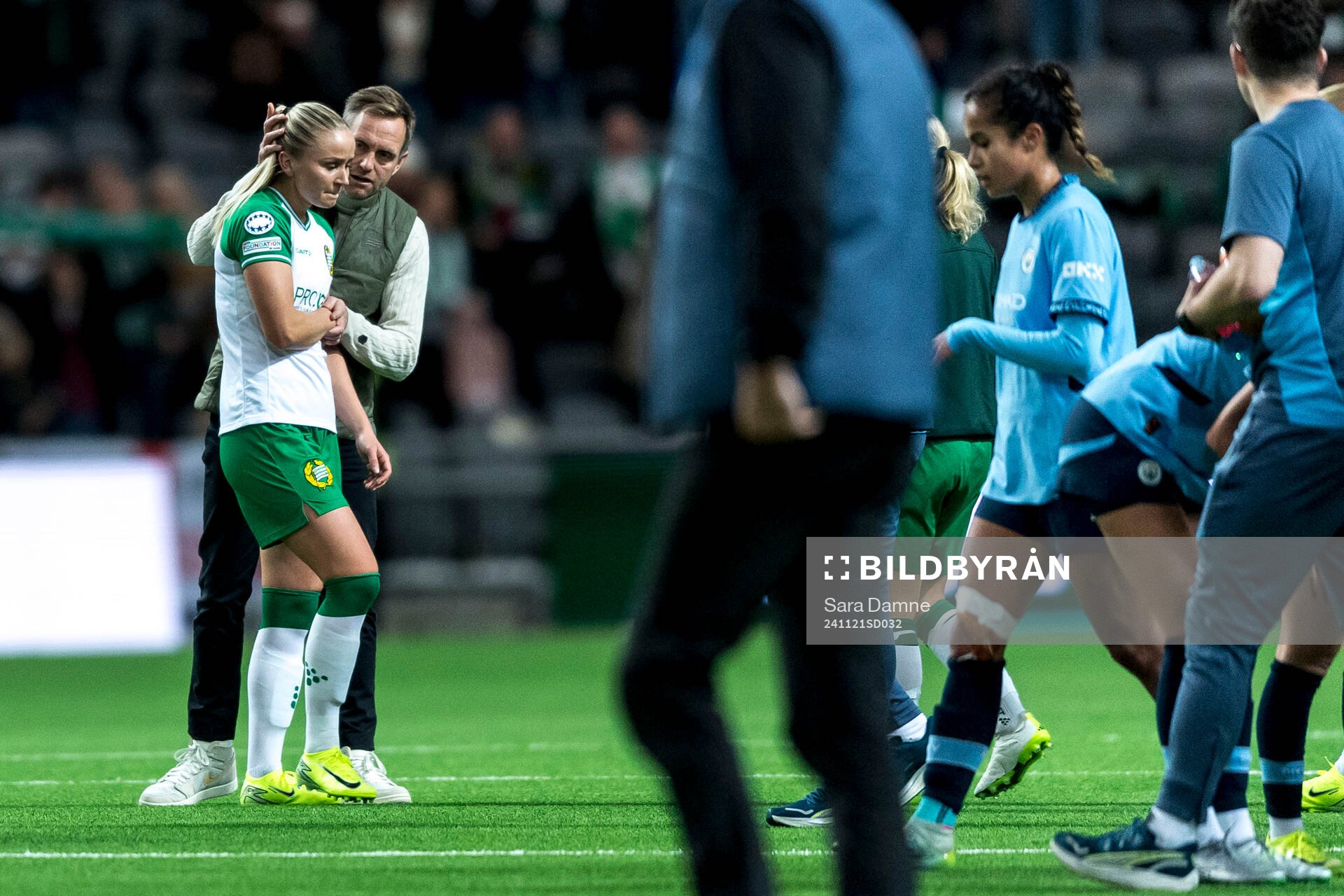 Anna Jøsendal and Head coach Martin Sjögren of Hammarby