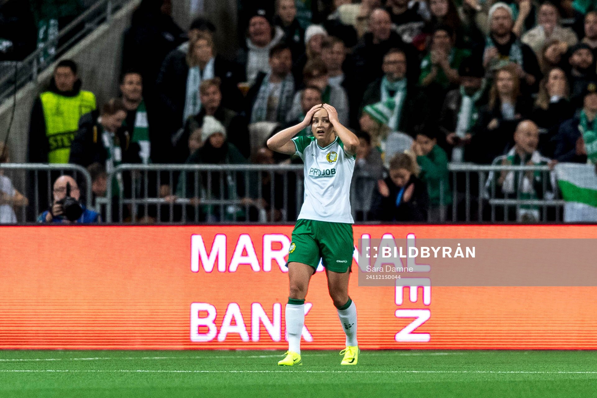 Anna Jøsendal of Hammarby looks dejected