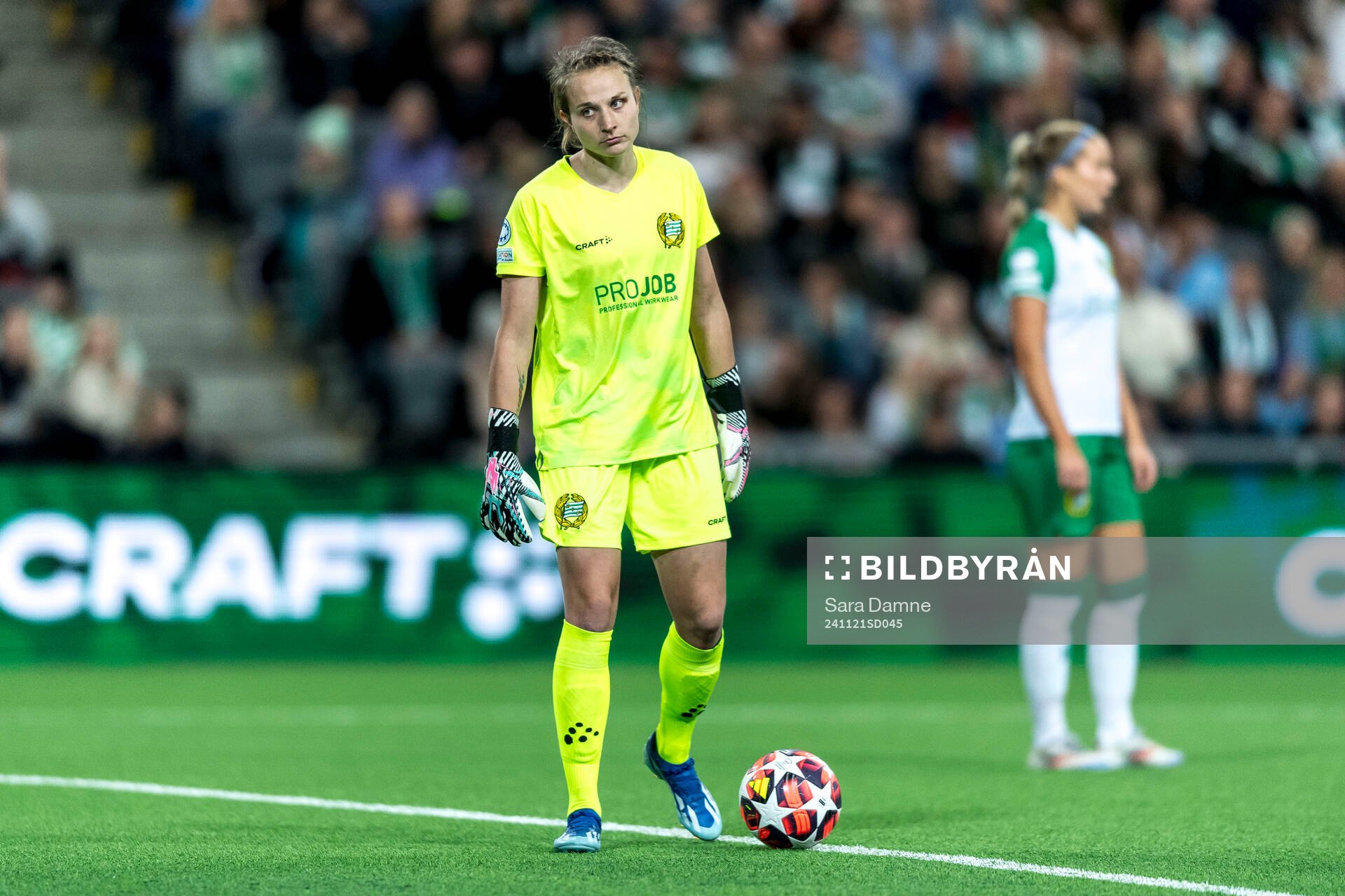 Goalkeeper Anna Tamminen of Hammarby looks dejected