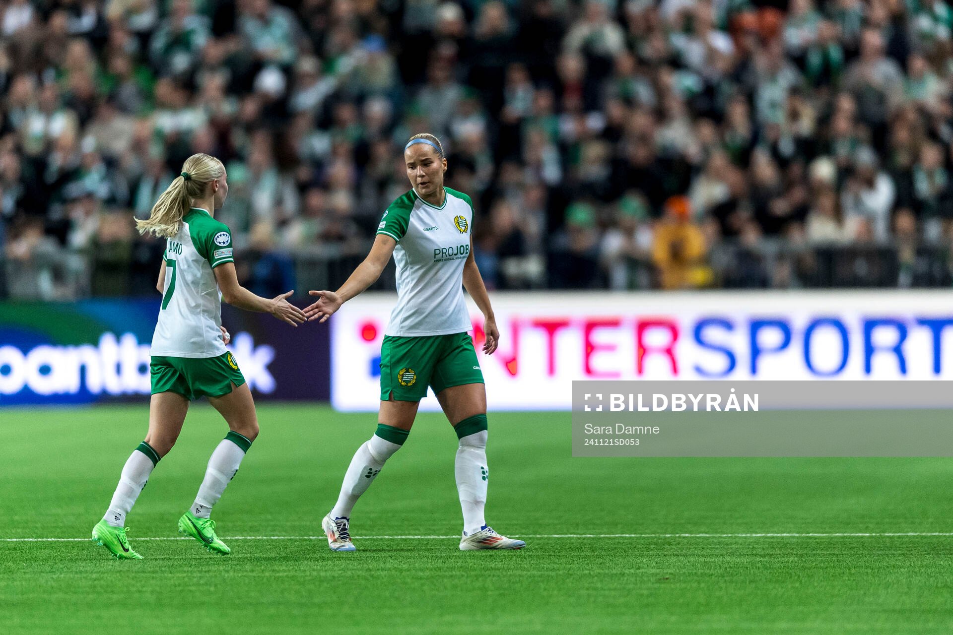 Emilie Joramo and Eva Nyström of Hammarby