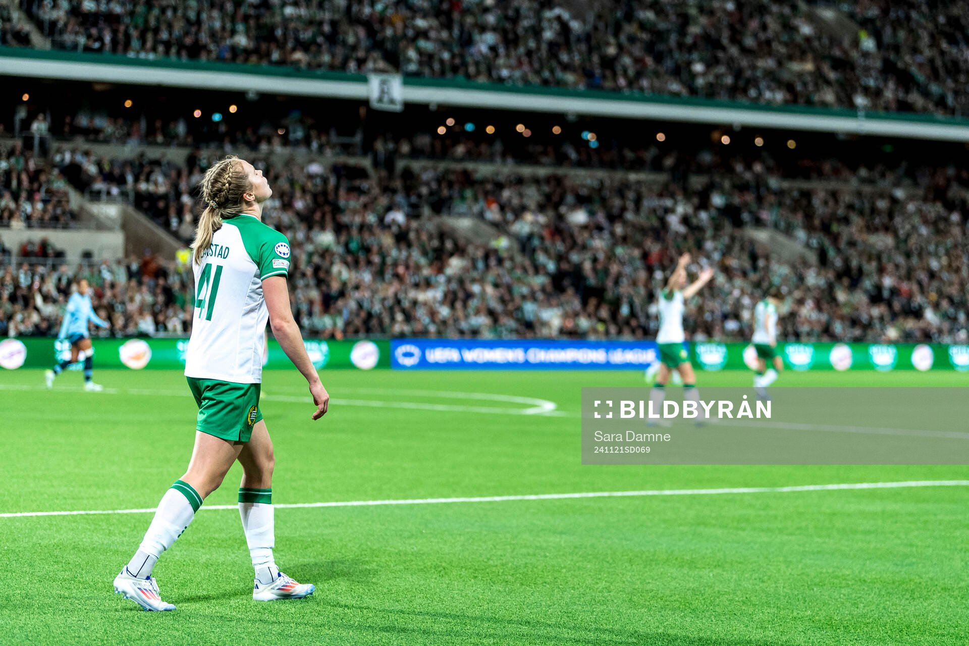 Julie Blakstad of Hammarby looks dejected