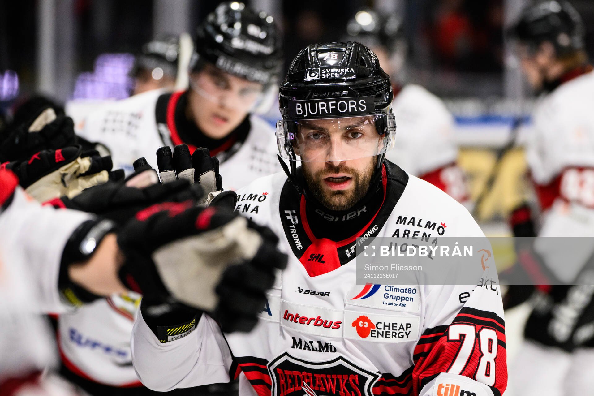 Malmö Redhawks Robin Hanzl jublar