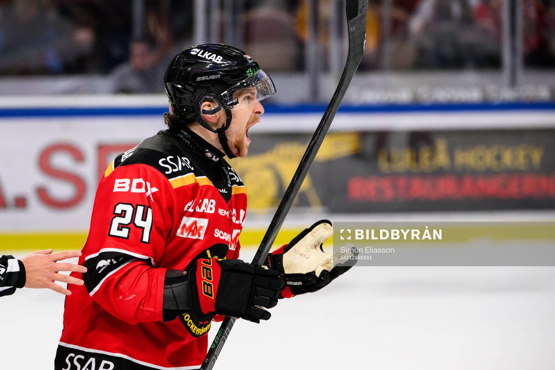 Luleås Brendan Shinnimin reagerar