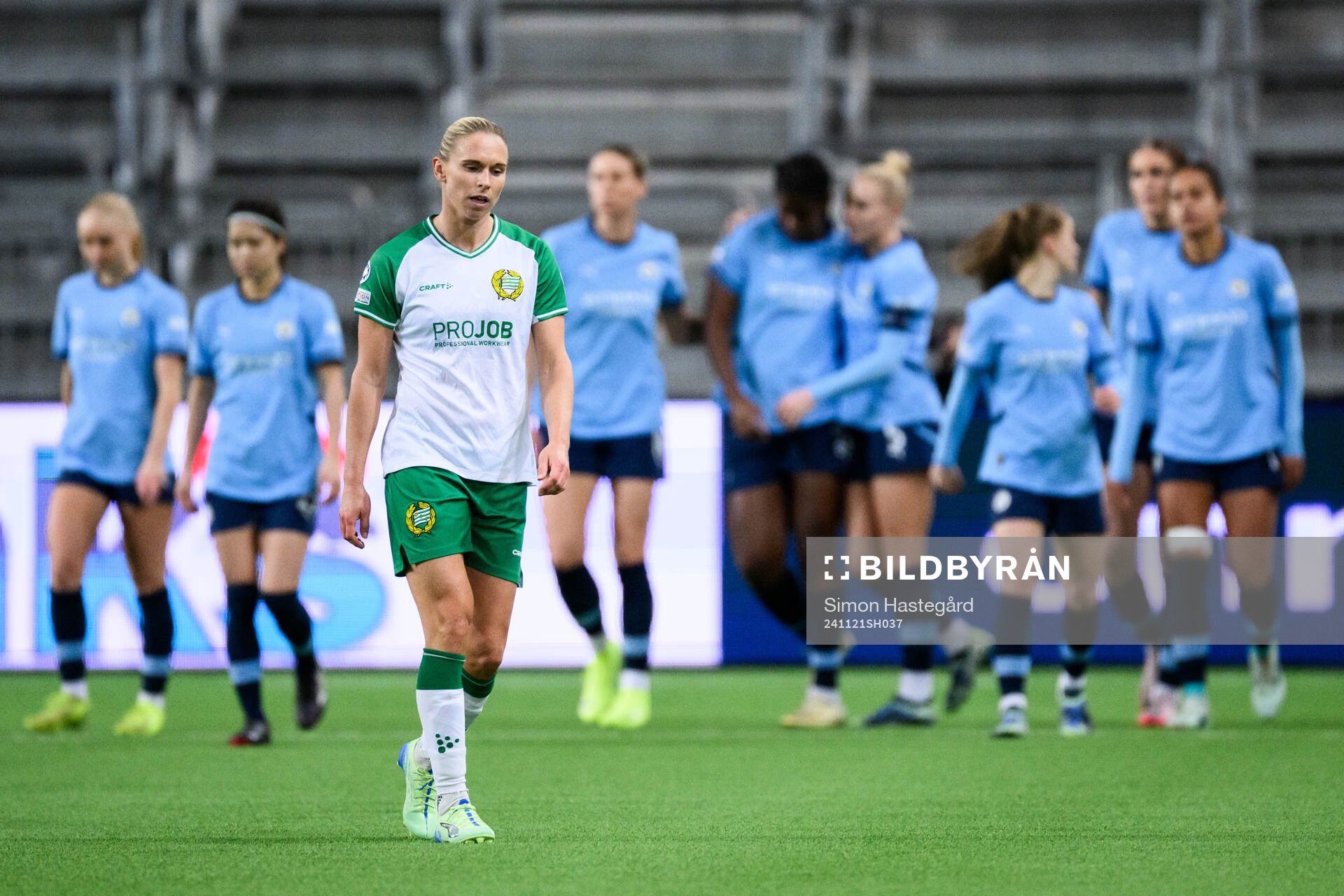 Jonna Andersson of Hammarby looks dejected