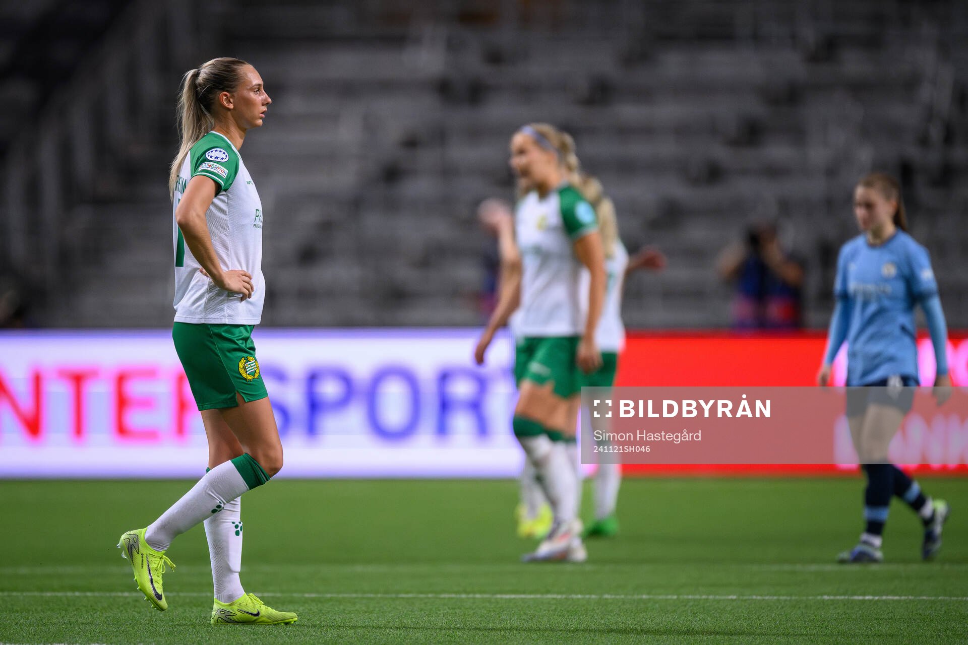 Ellen Wangerheim of Hammarby looks dejected