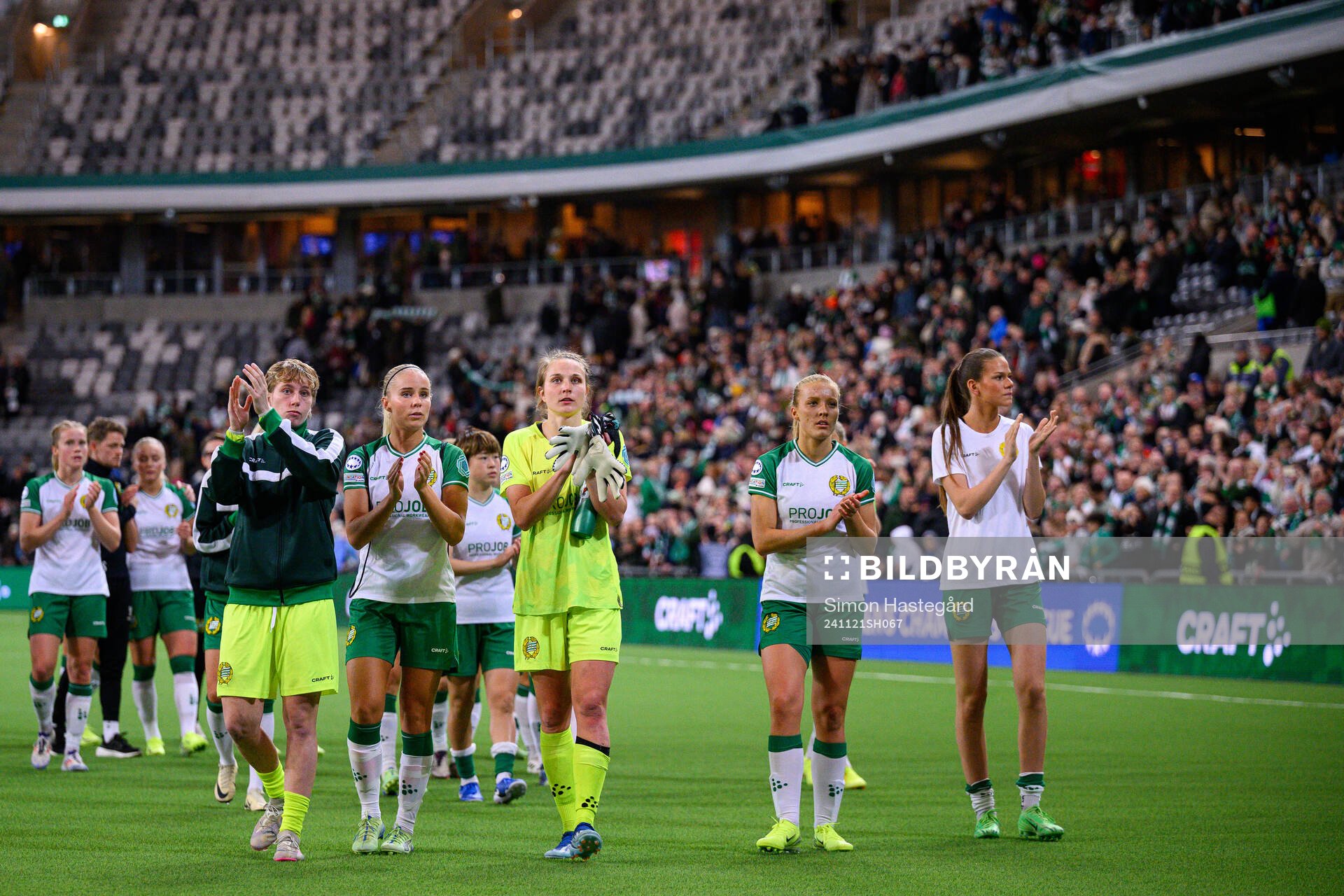 Goalkeeper Anna Tamminen of Hammarby  looks dejected