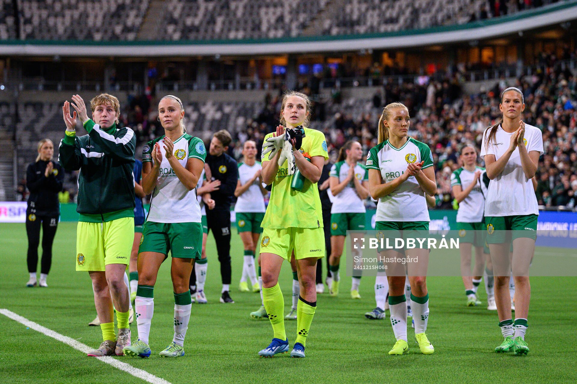 Goalkeeper Anna Tamminen of Hammarby  looks dejected