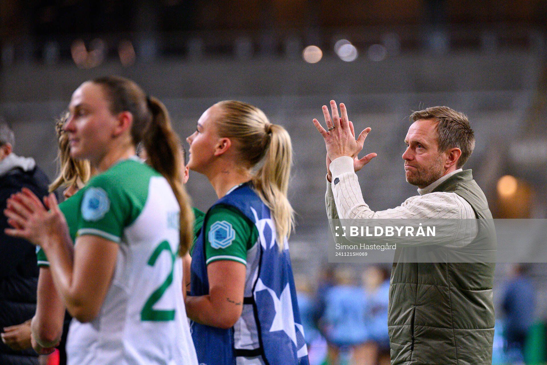 Head coach Martin Sjögren of Hammarby looks dejected