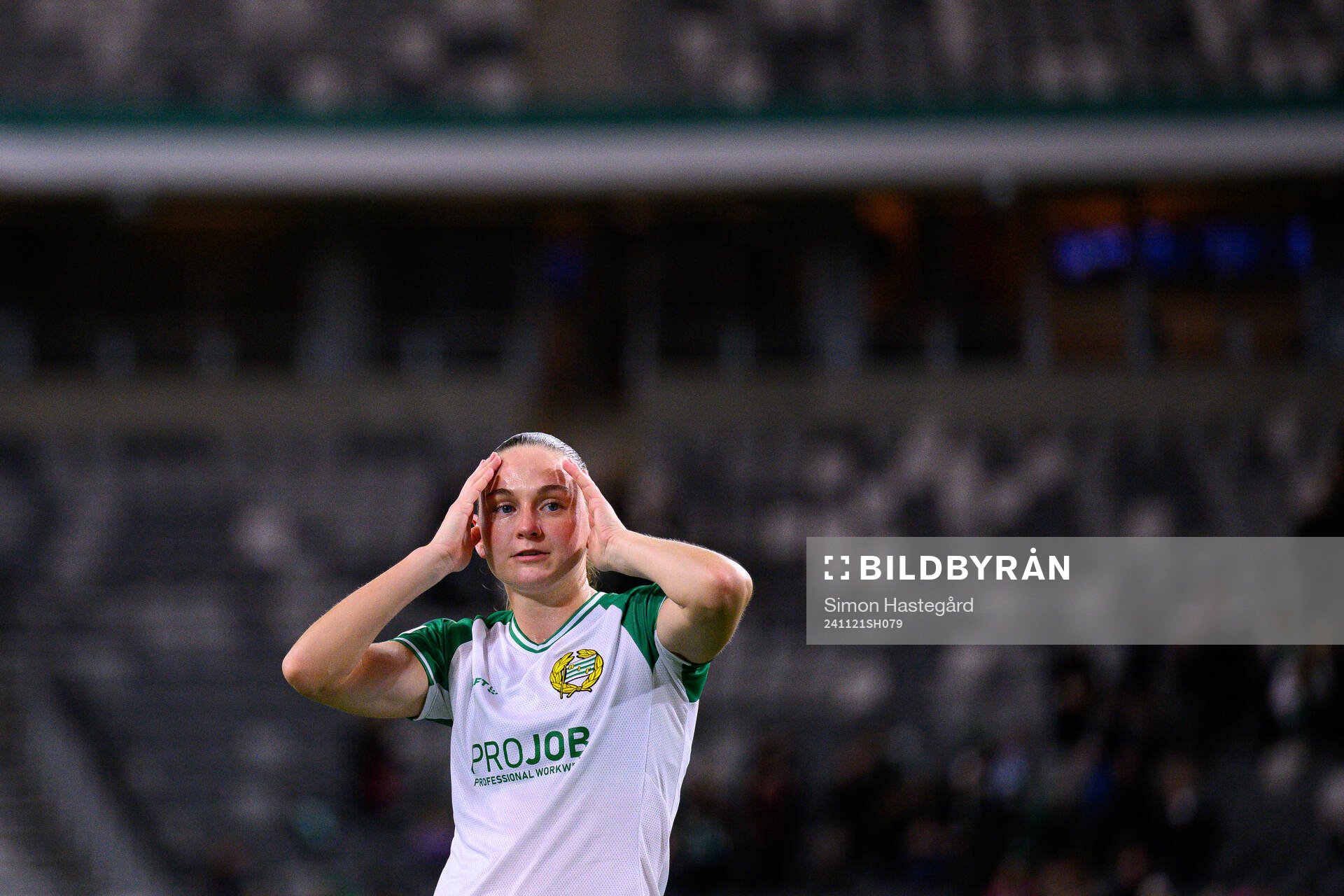 Vilde Hasund of Hammarby looks dejected