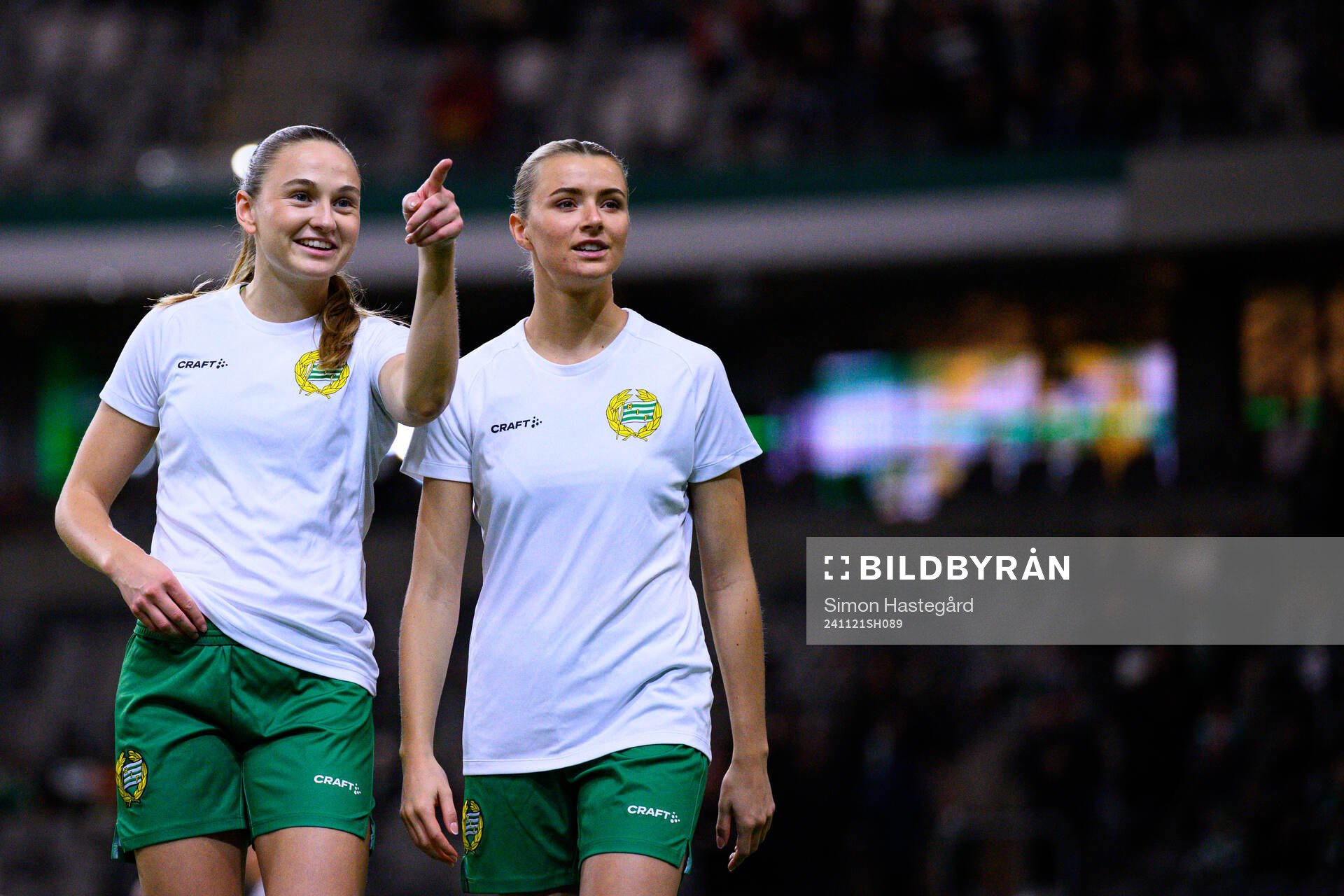 Vilde Hasund and Thea Sørbo of Hammarby