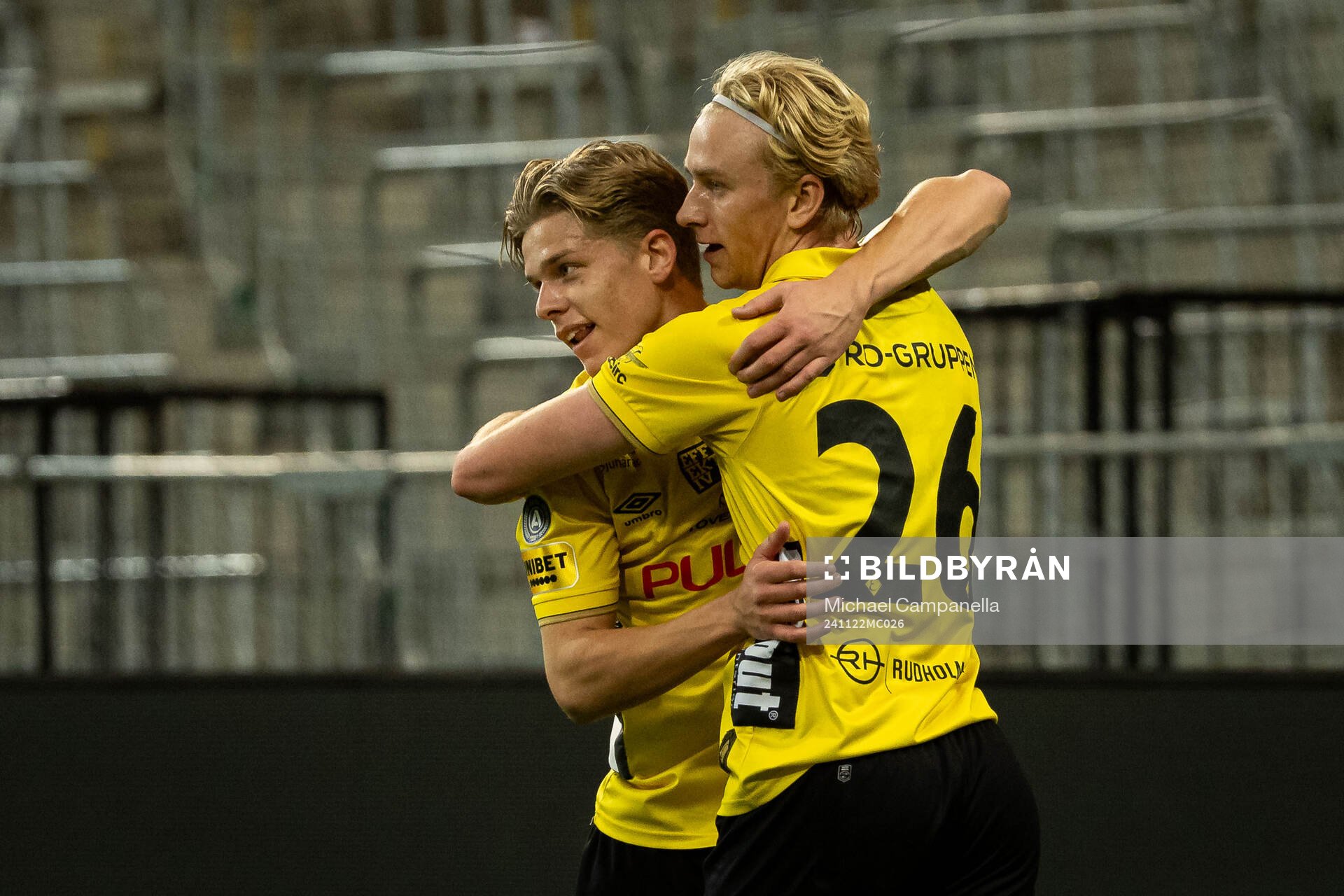 Elfsborgs Ludvig Richtnér jublar med Gottfrid Rapp