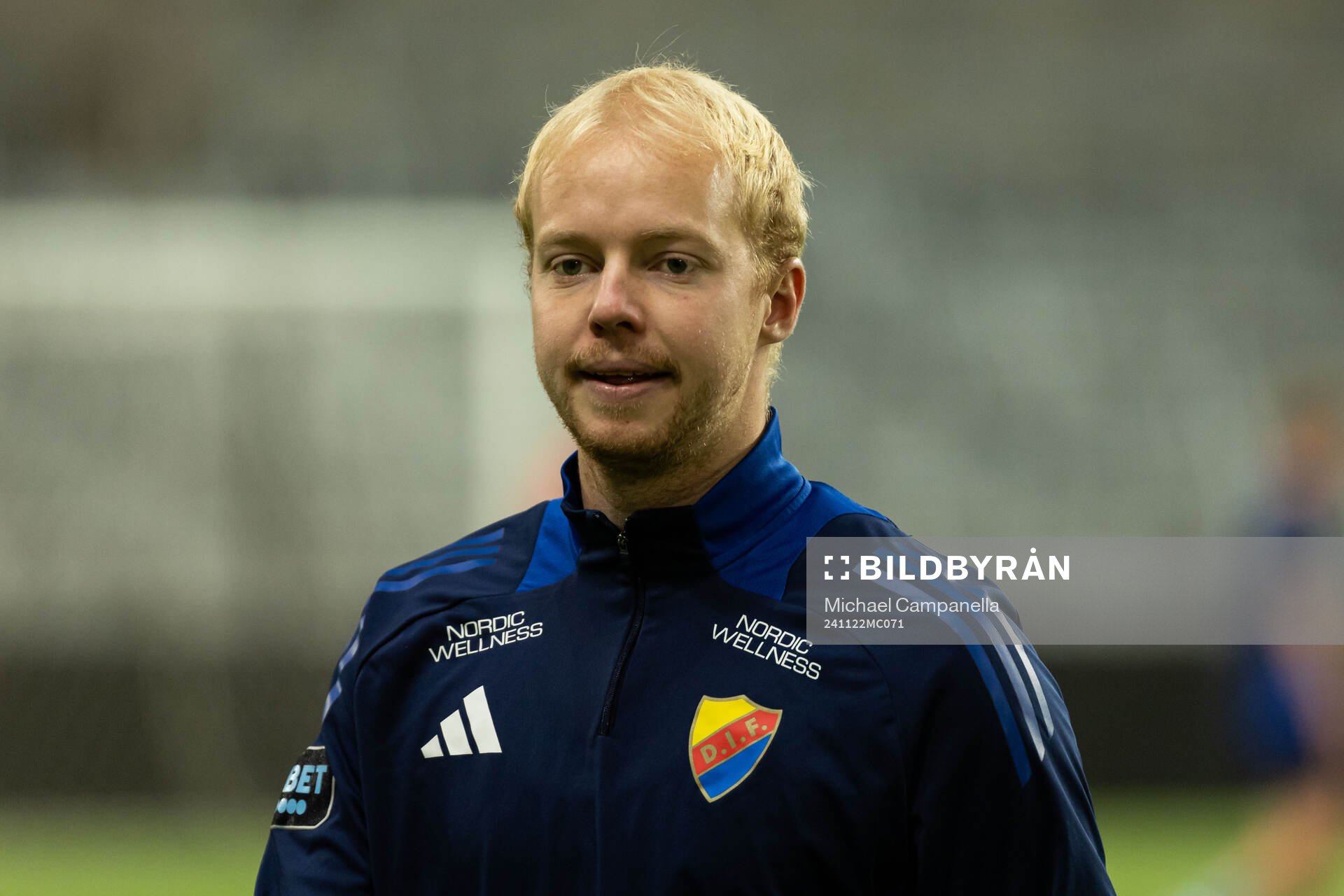 Djurgårdens Peter Therkildsen innan fotbollsmatchen i