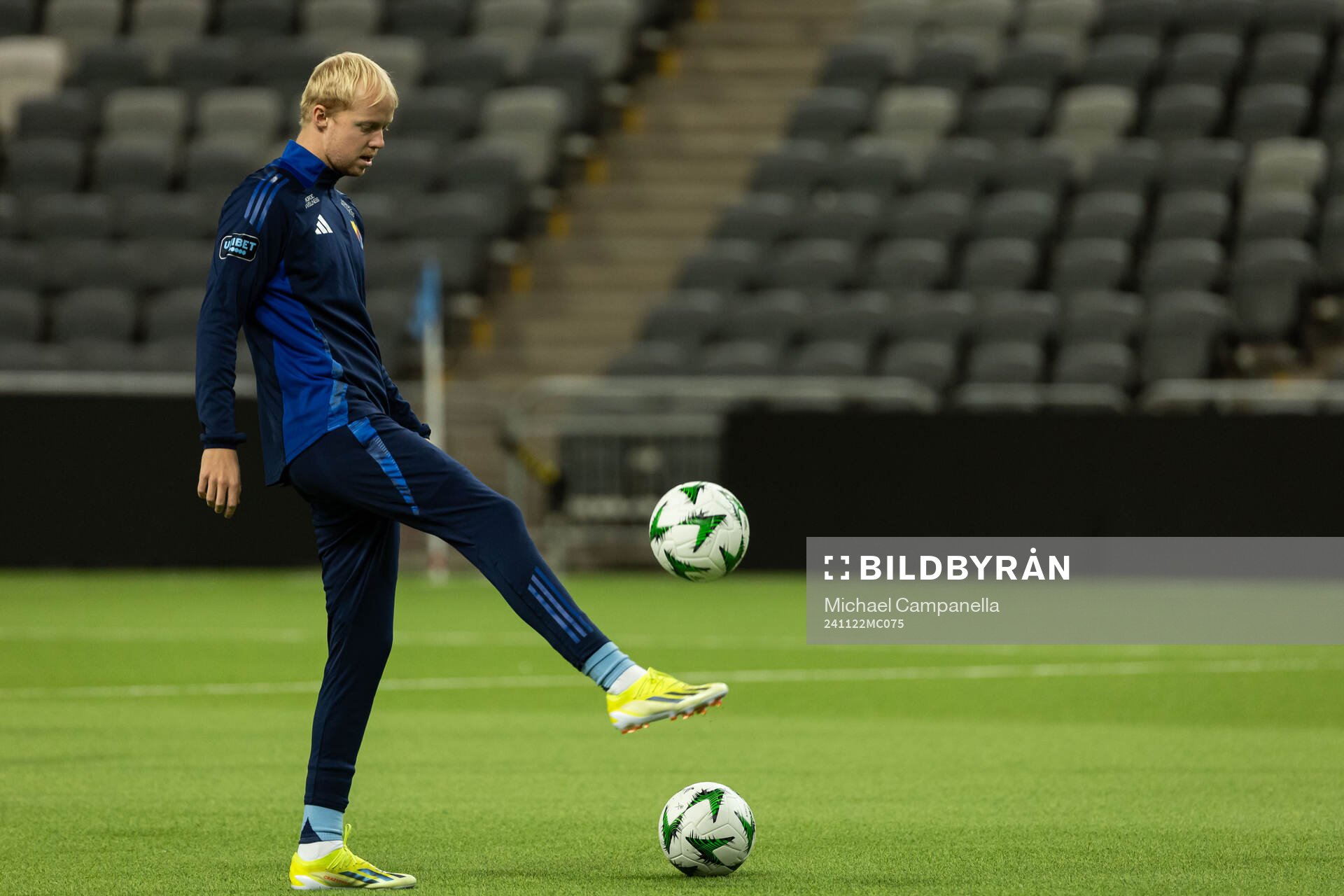 Djurgårdens Peter Therkildsen innan en träningsmatch