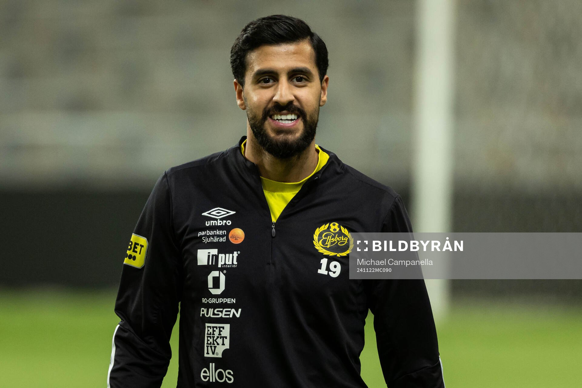 Elfsborgs Rami Kaib innan en träningsmatch mellan
