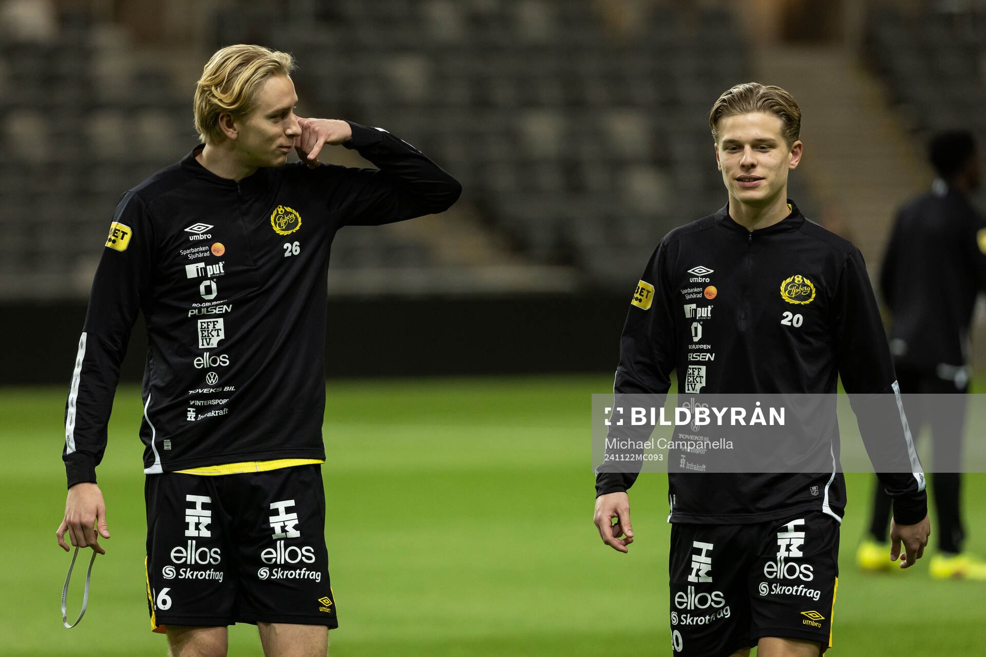 Elfsborgs Ludvig Richtnér och Gottfrid Rapp innan en